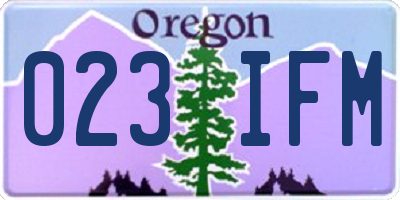 OR license plate 023IFM