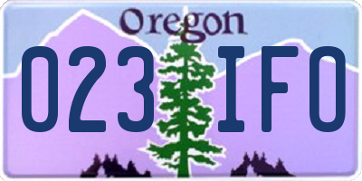 OR license plate 023IFO