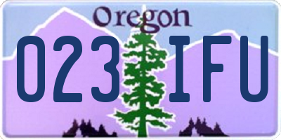 OR license plate 023IFU