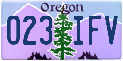 OR license plate 023IFV