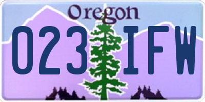 OR license plate 023IFW