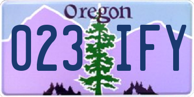 OR license plate 023IFY