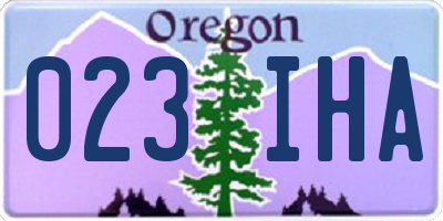 OR license plate 023IHA