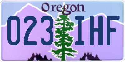 OR license plate 023IHF