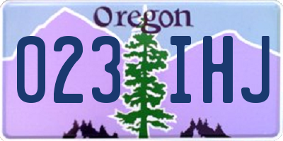 OR license plate 023IHJ
