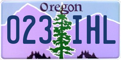 OR license plate 023IHL