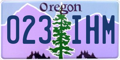 OR license plate 023IHM