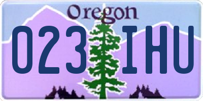 OR license plate 023IHU