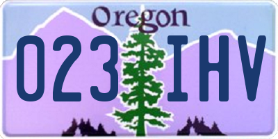 OR license plate 023IHV