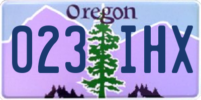 OR license plate 023IHX