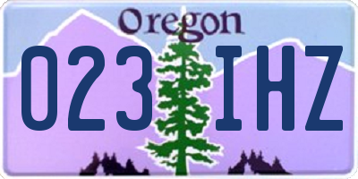 OR license plate 023IHZ