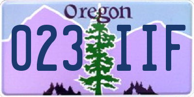 OR license plate 023IIF