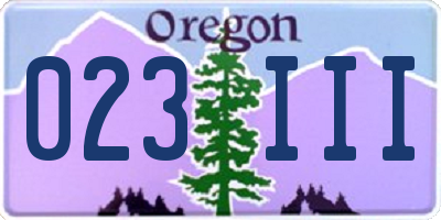 OR license plate 023III