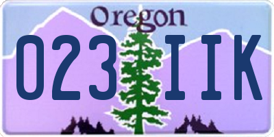 OR license plate 023IIK