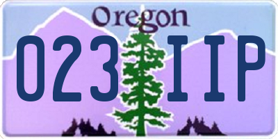 OR license plate 023IIP