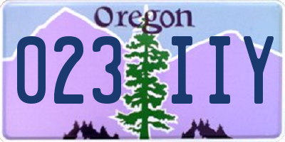 OR license plate 023IIY