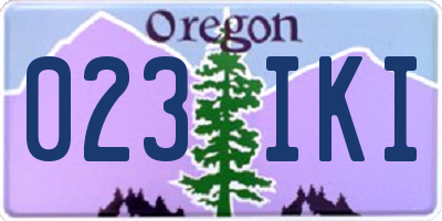 OR license plate 023IKI