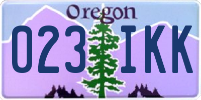 OR license plate 023IKK