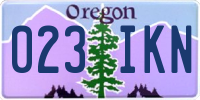 OR license plate 023IKN