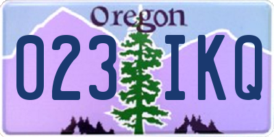 OR license plate 023IKQ