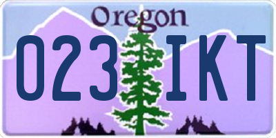 OR license plate 023IKT