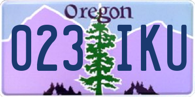 OR license plate 023IKU