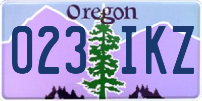 OR license plate 023IKZ