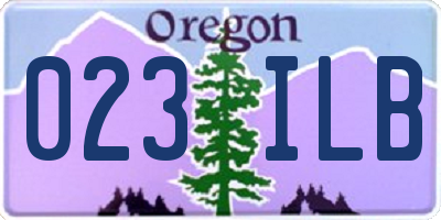 OR license plate 023ILB