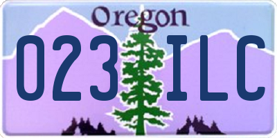 OR license plate 023ILC