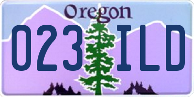 OR license plate 023ILD