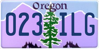 OR license plate 023ILG