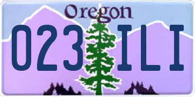 OR license plate 023ILI