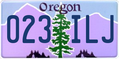 OR license plate 023ILJ