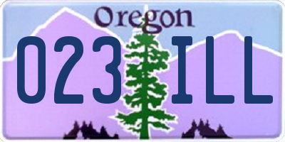 OR license plate 023ILL