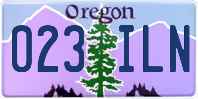 OR license plate 023ILN