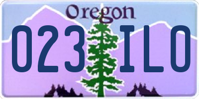 OR license plate 023ILO