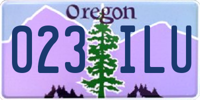 OR license plate 023ILU