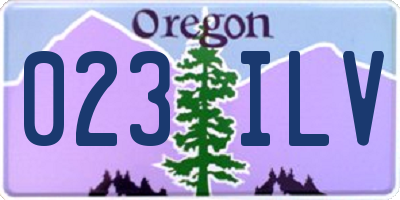 OR license plate 023ILV