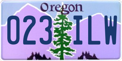OR license plate 023ILW