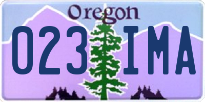 OR license plate 023IMA