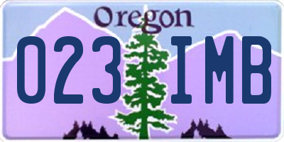 OR license plate 023IMB