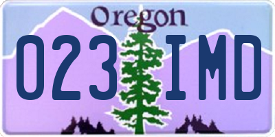 OR license plate 023IMD