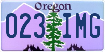 OR license plate 023IMG