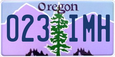 OR license plate 023IMH