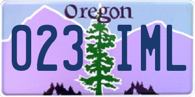 OR license plate 023IML