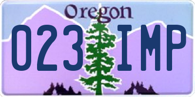 OR license plate 023IMP