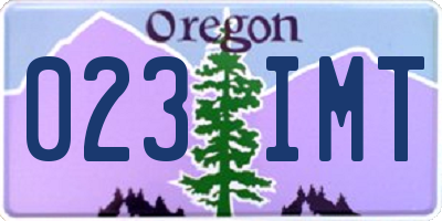 OR license plate 023IMT