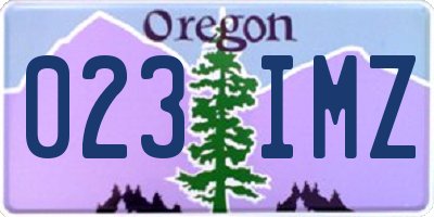 OR license plate 023IMZ