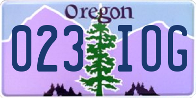 OR license plate 023IOG