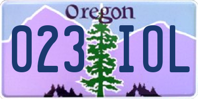 OR license plate 023IOL